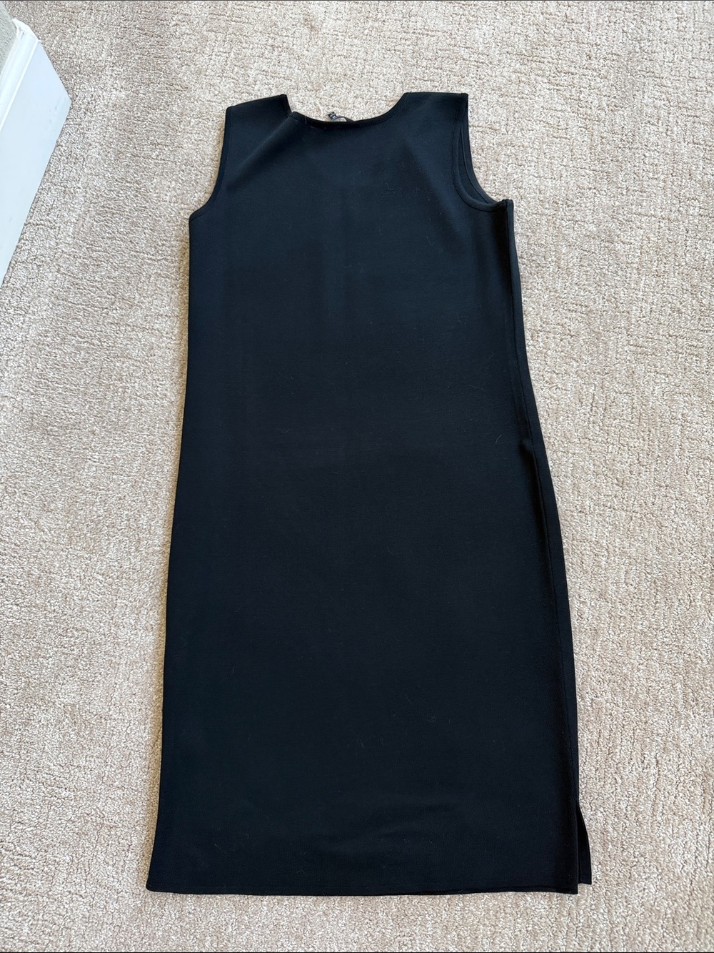 Ming Wang Sleeveless Scoop Neck Side Slit Tank Bodycon Dress Black size M - Picture 7 of 8